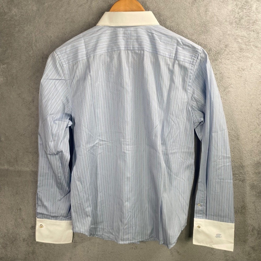 Lauren Ralph Lauren Striped Button Up Shirt Womens Medium Preppy Workwear - Picture 2 of 9